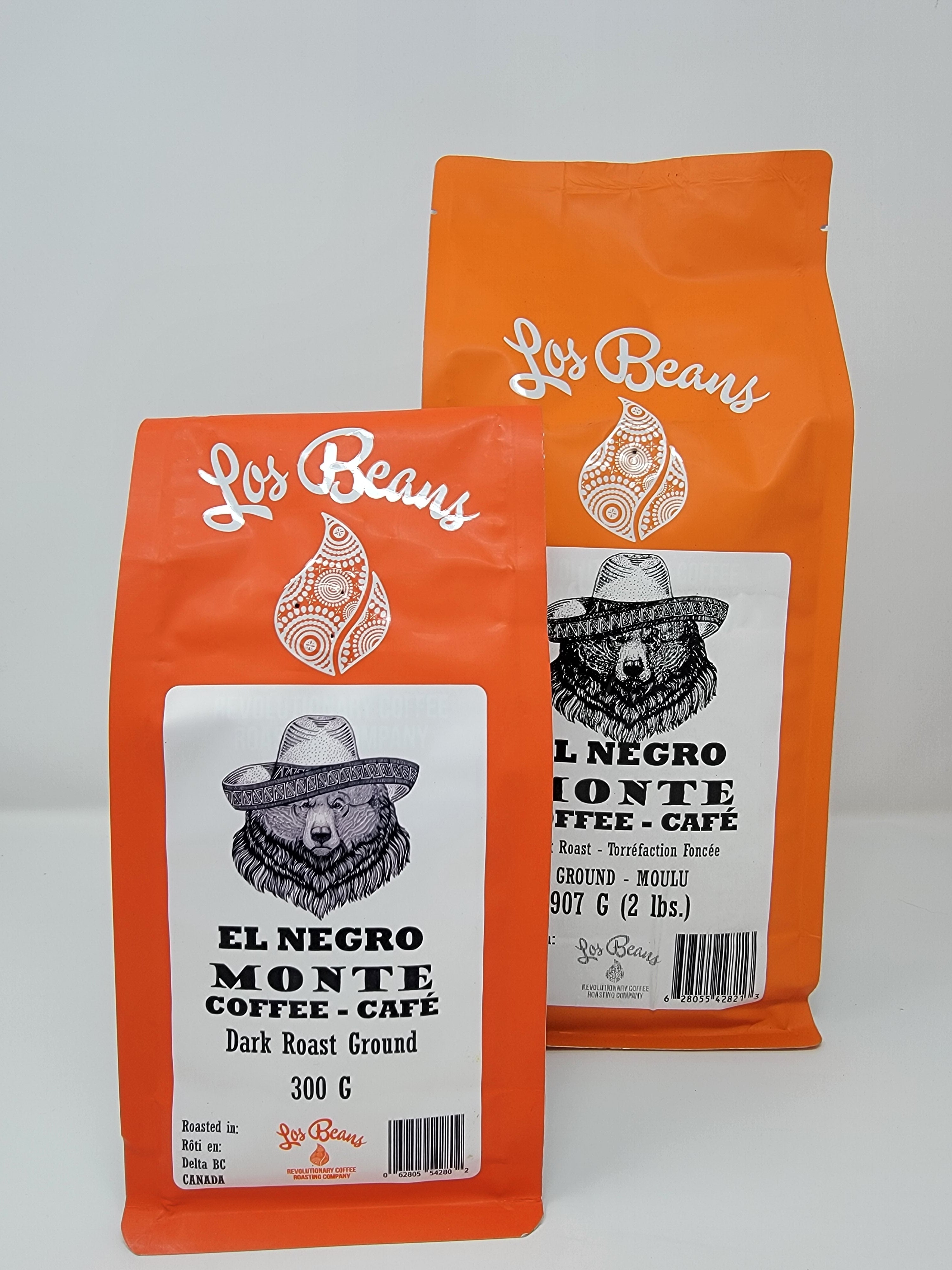Los Beans El Negro Monte Dark Roast 907g Ground.