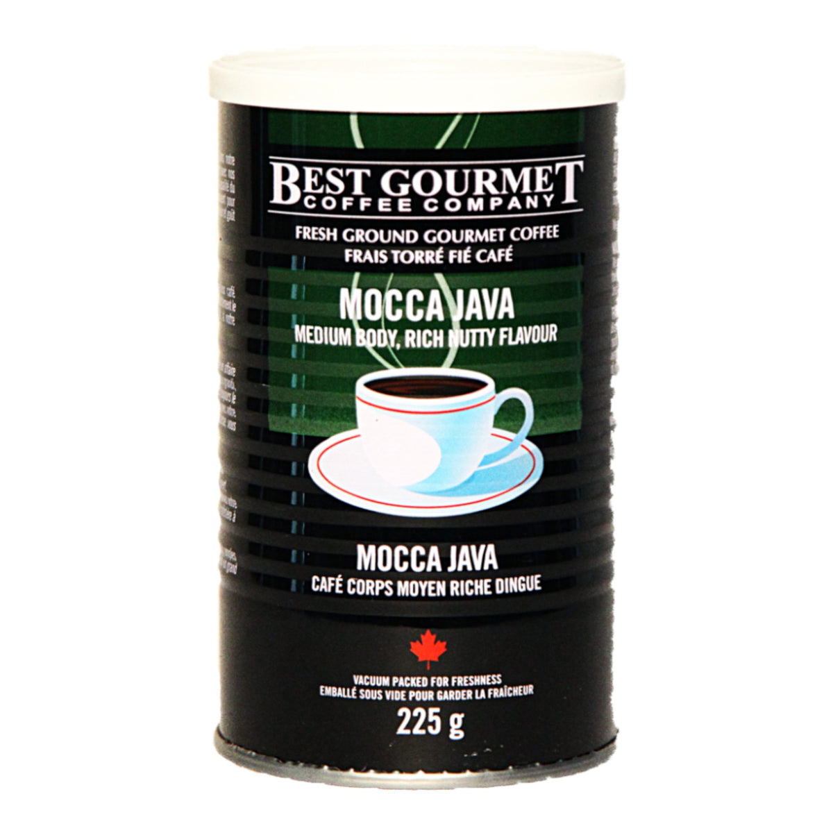 Cup Moca Java Mocca Java Blend - 12 x 225g Ground Coffee Tin - Drip Grind- Light / M ...
