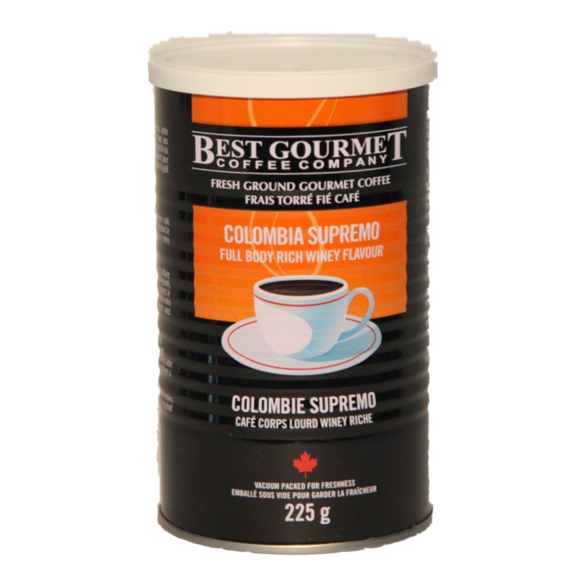 Colombia Supremo 225g Ground Coffee Tin - Medium Roast - Drip Grind