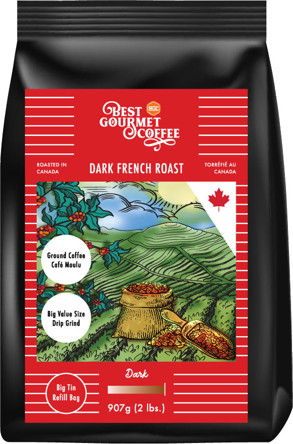 Dark French Roast - 2lb - 907g Ground Coffee - Drip Grind