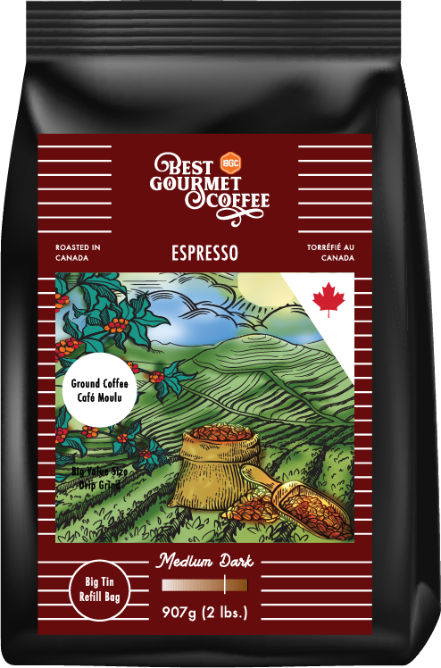 Espresso 2lb - 907g Ground Coffee - Drip Grind- Dark Roast